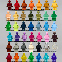 Monochrome Custom Minifigures – 40+ Vibrant Colors! (ONLINE ORDER ONLY)