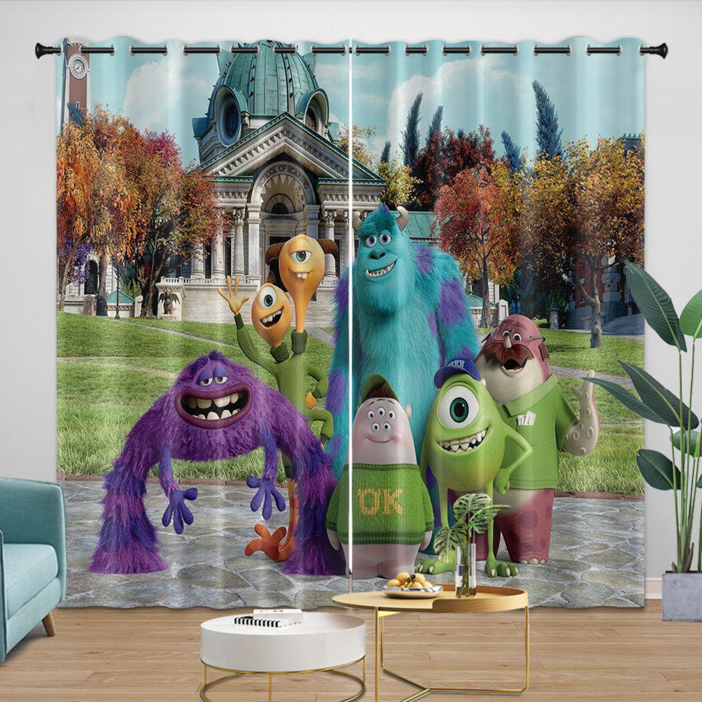 Monsters University Curtains Blackout Window Drapes Room Decoration (Online Order Only)