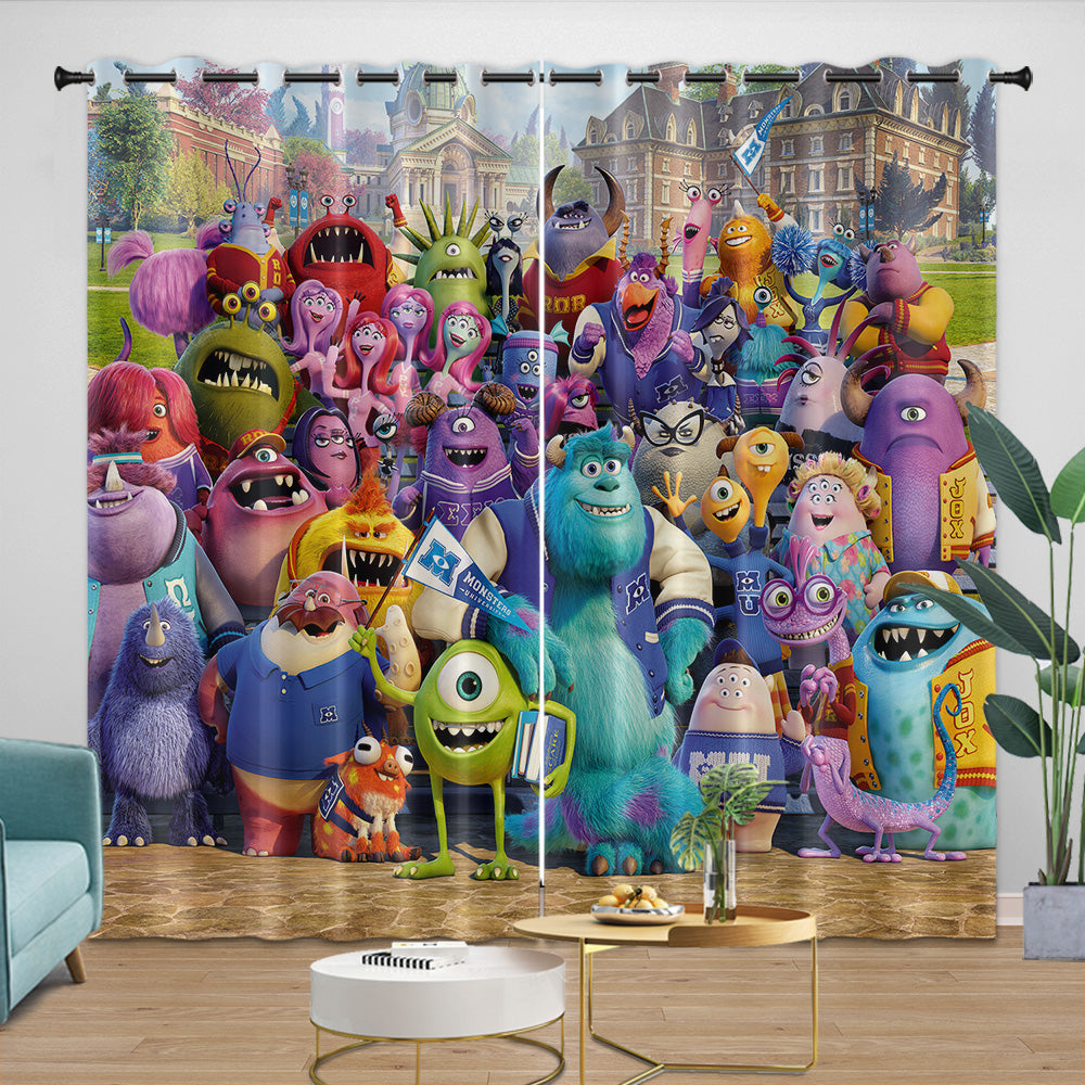 Monsters University Curtains Blackout Window Drapes Room Decoration (Online Order Only)
