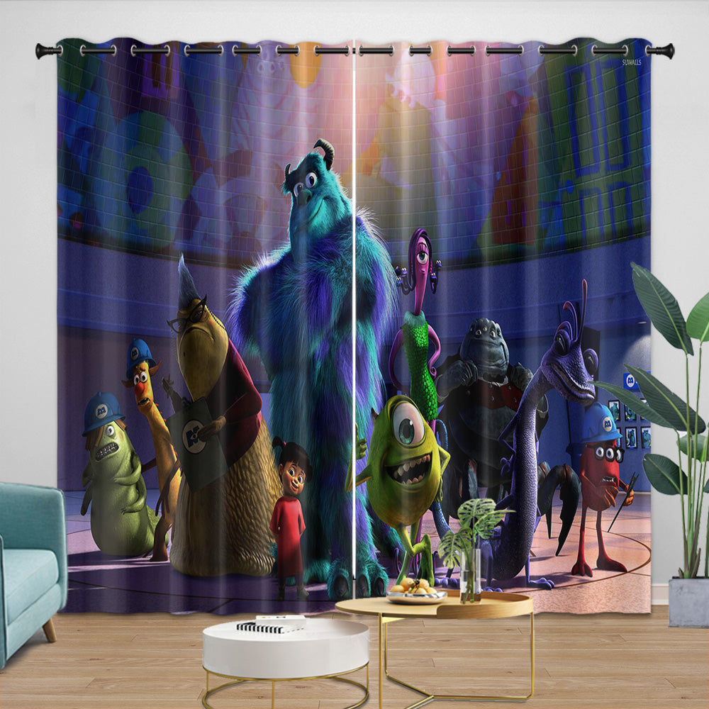 Monsters University Curtains Blackout Window Drapes Room Decoration (Online Order Only)