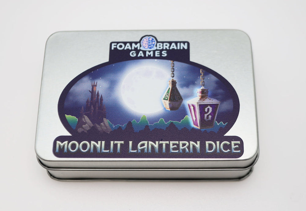 Moonlit Lantern: Midnight Frostfire - Metal RPG Dice Set (ONLINE ORDER ONLY)