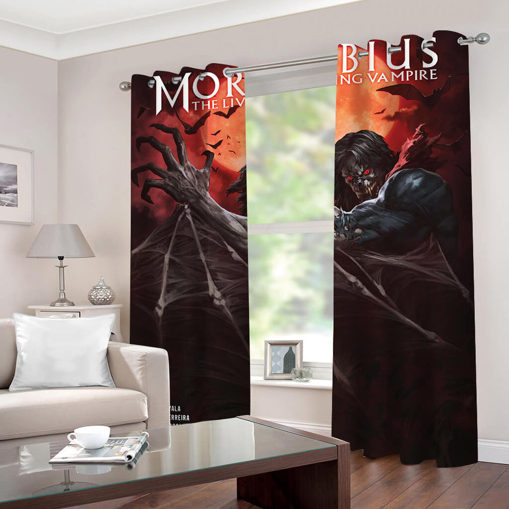 Morbius Curtains 2 Panels Blackout Window Drapes for Room Decoration (Online Order Only)