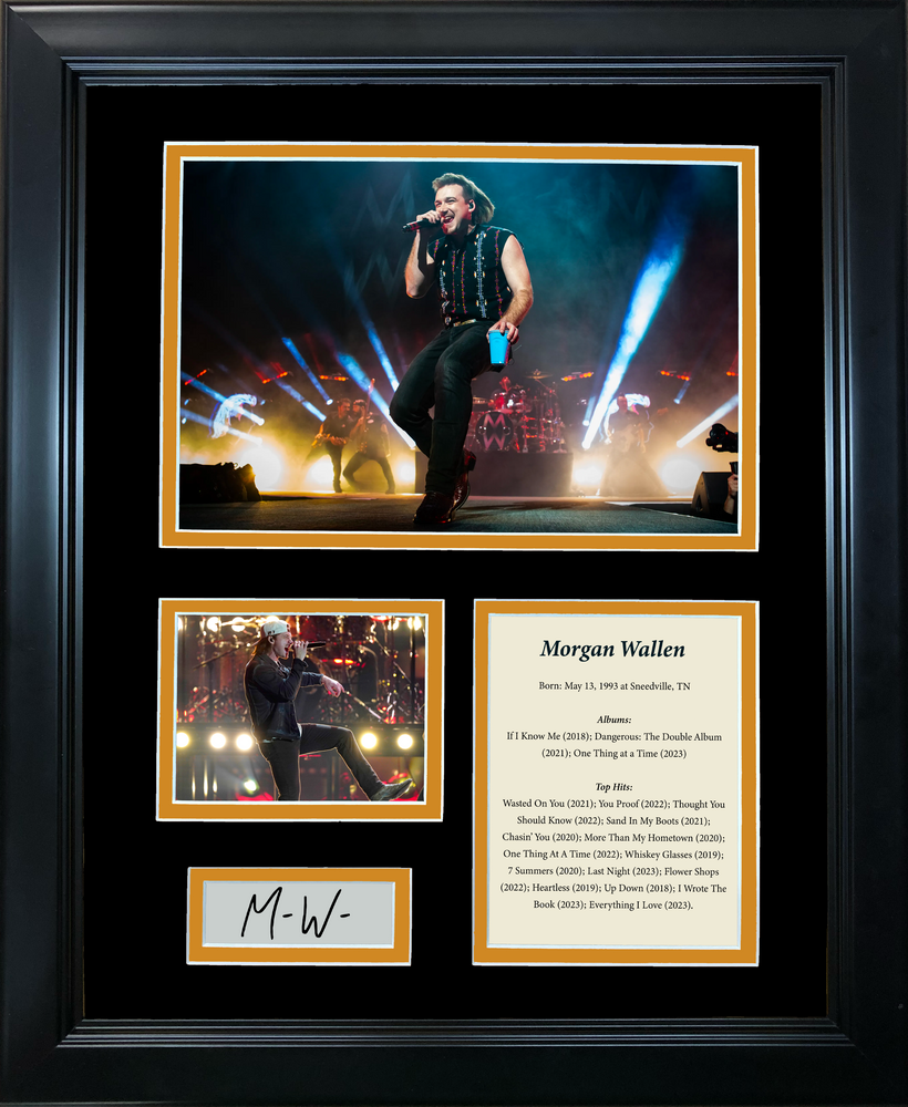 Framed Country Singer Discography Facsimile Laser Engraved Signature Auto 11"x14" Music Photo Sig Collage (ONLINE ORDER ONLY)
