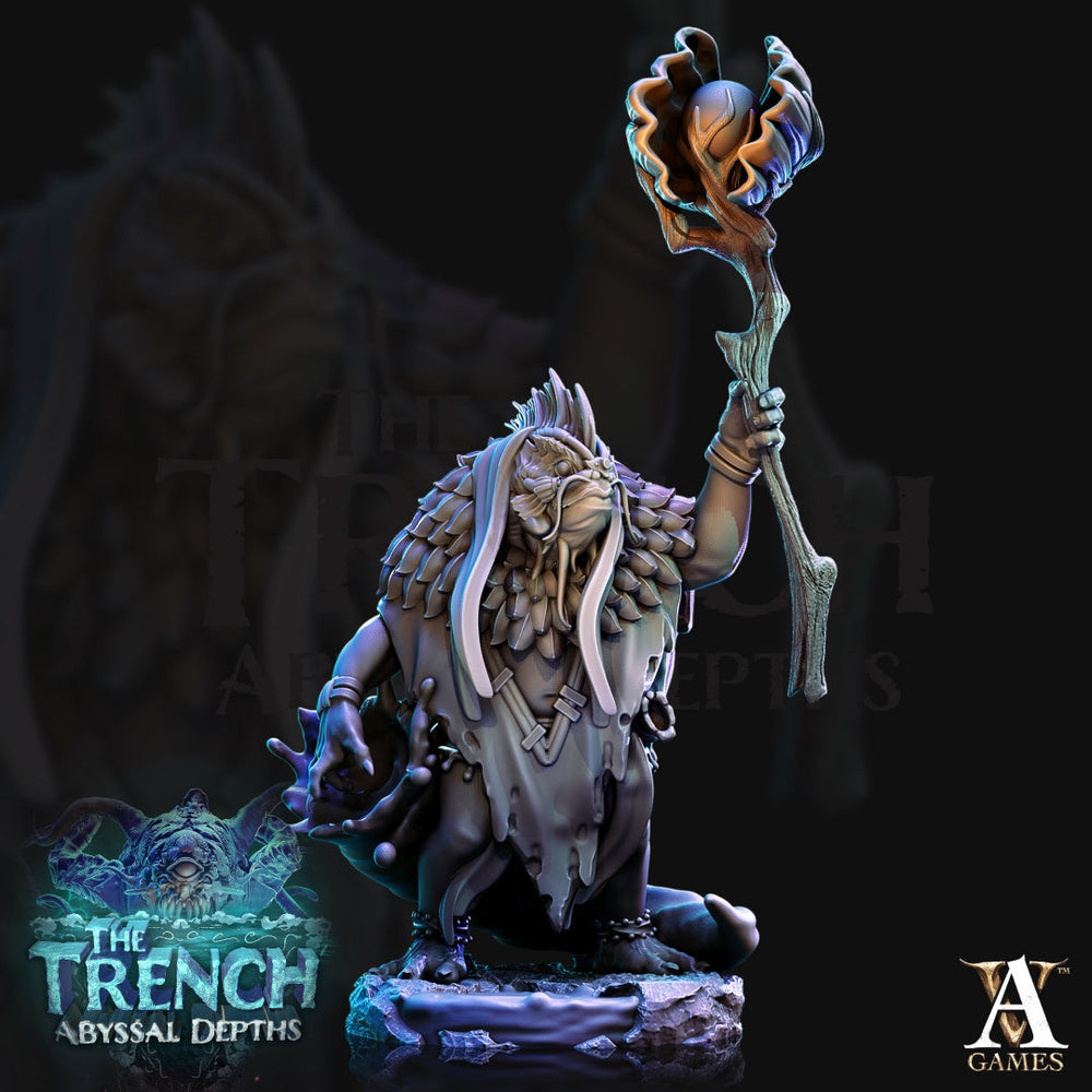3D Printed Archvillain Games Morlok Priest The Trench Abyssal Depths 28 32mm D&D (Online Only)