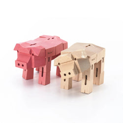 Modern Wooden Pig Decor – Interactive Puzzle & Art Piece (ONLINE ORDER ONLY)