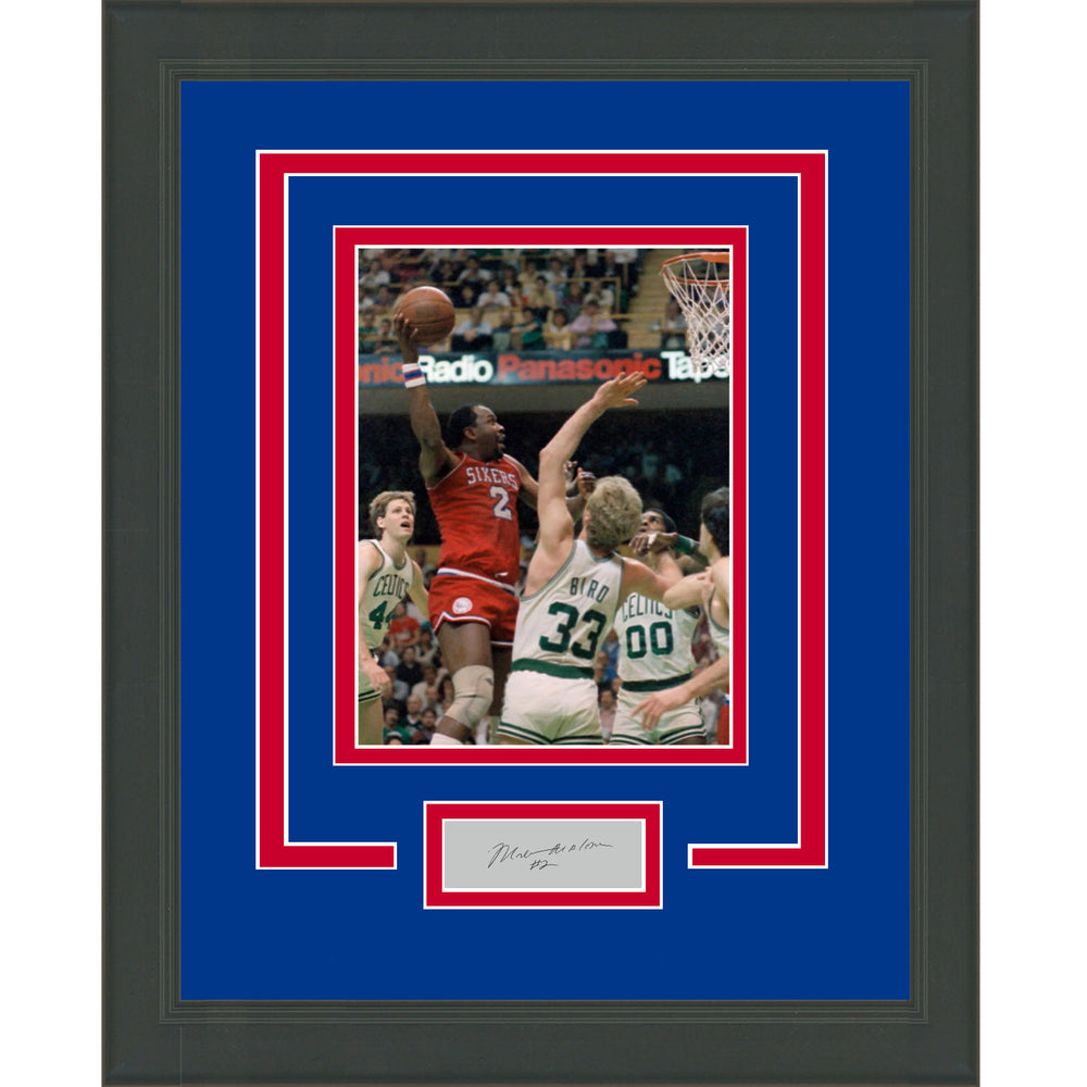 Framed Moses Malone Facsimile Laser Engraved Signature Auto Philadelphia 76ers 11x14 Basketball Photo (ONLINE ORDER ONLY)