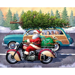 Motorcycle Santa 210 Piece Jigsaw Puzzle Boardwalk (ONLINE ORDER ONLY)
