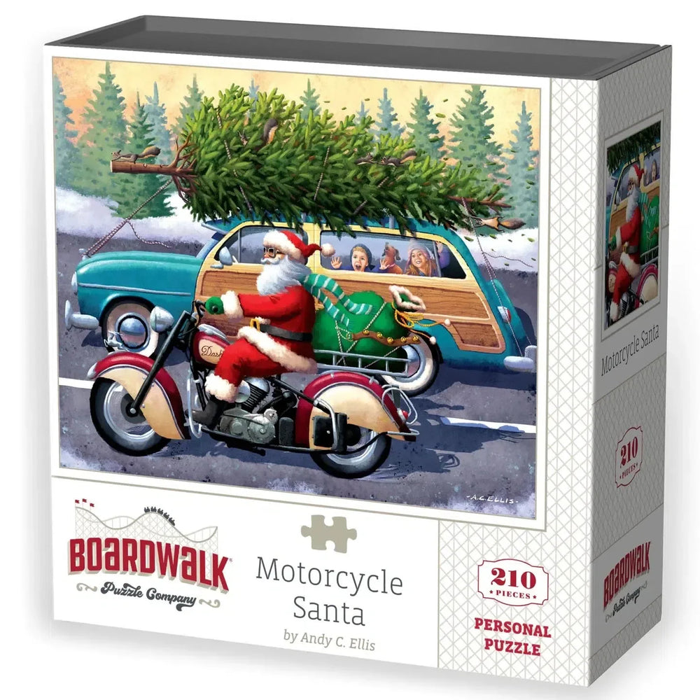 Motorcycle Santa 210 Piece Jigsaw Puzzle Boardwalk (ONLINE ORDER ONLY)