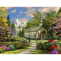 Mountain View Chapel 500 Piece Jigsaw Puzzle Springbok (ONLINE ORDER ONLY)