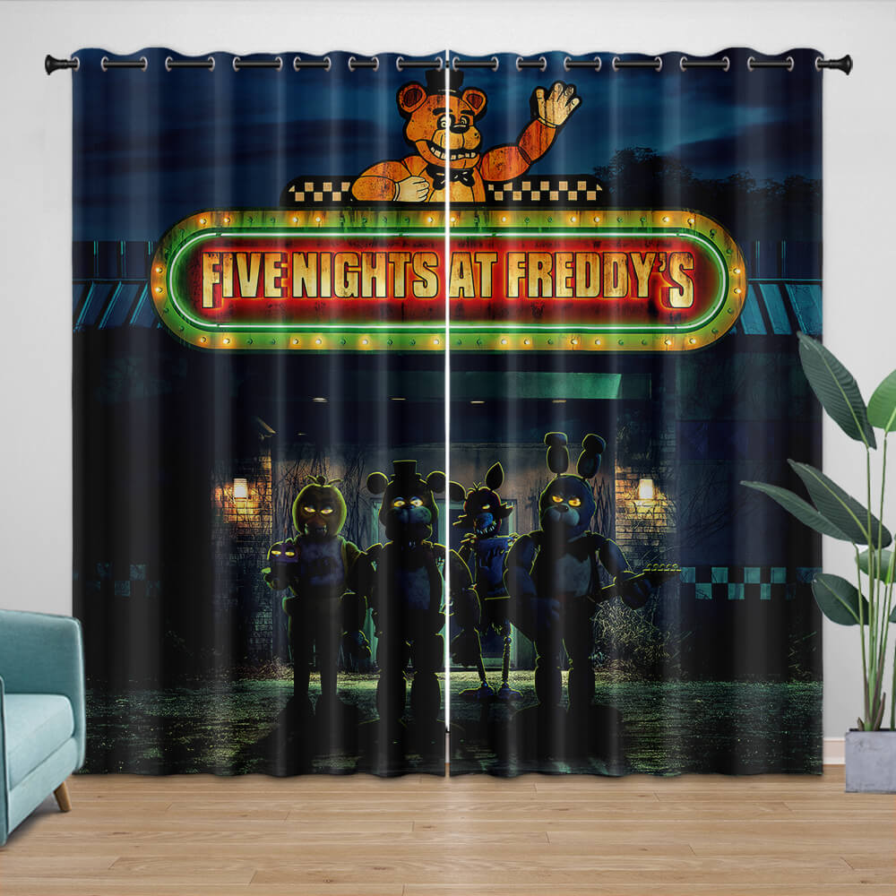 Movie Five Nights At Freddys Curtains Pattern Blackout Window Drapes (Online Order Only)