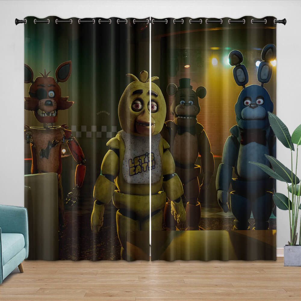 Movie Five Nights At Freddys Curtains Pattern Blackout Window Drapes (Online Order Only)