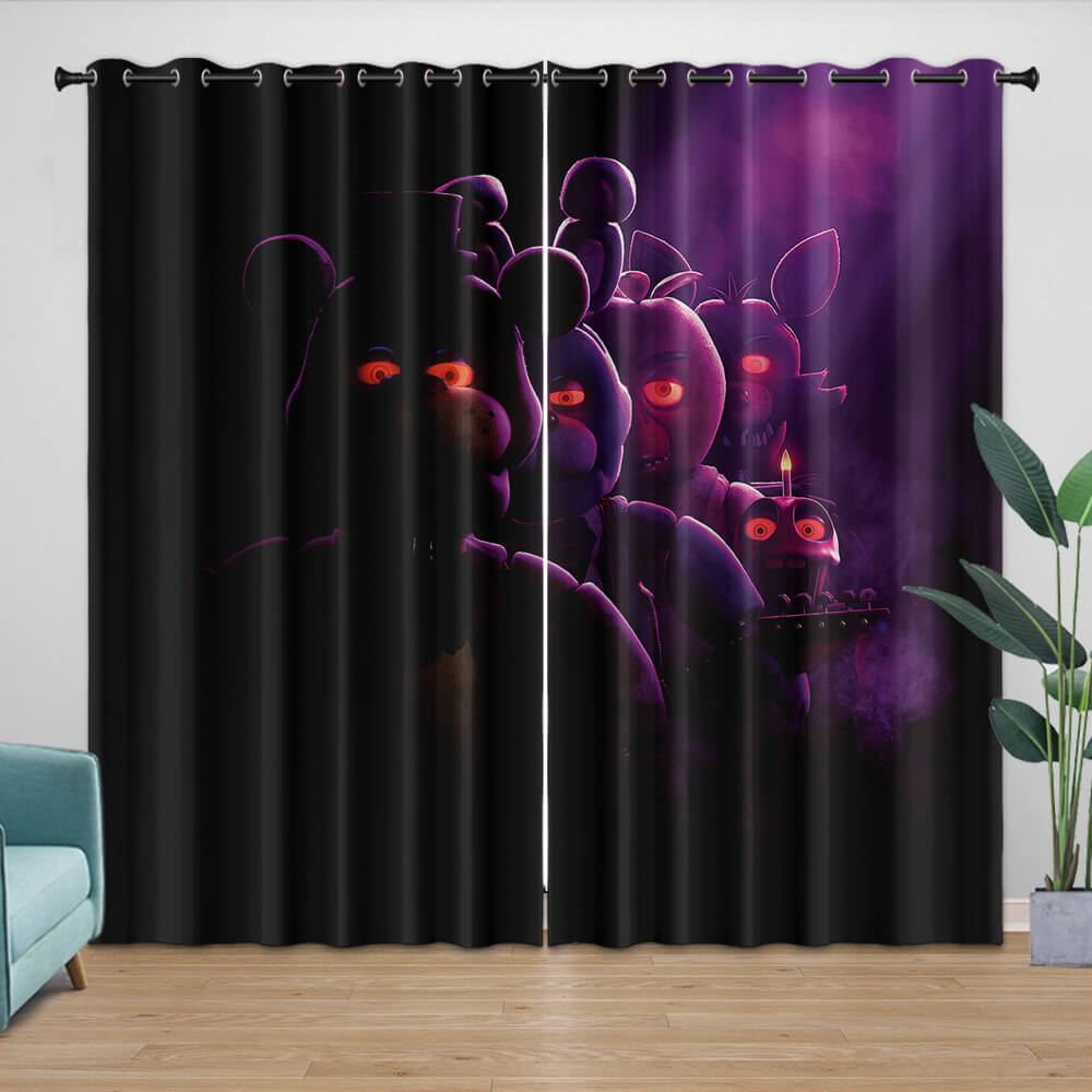Movie Five Nights At Freddys Curtains Pattern Blackout Window Drapes (Online Order Only)