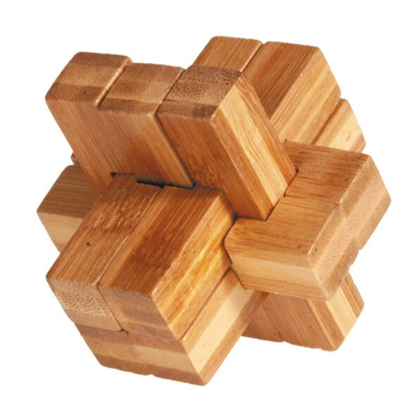Multi Cross 3D Bamboo Puzzle Fridolin (ONLINE ORDER ONLY)