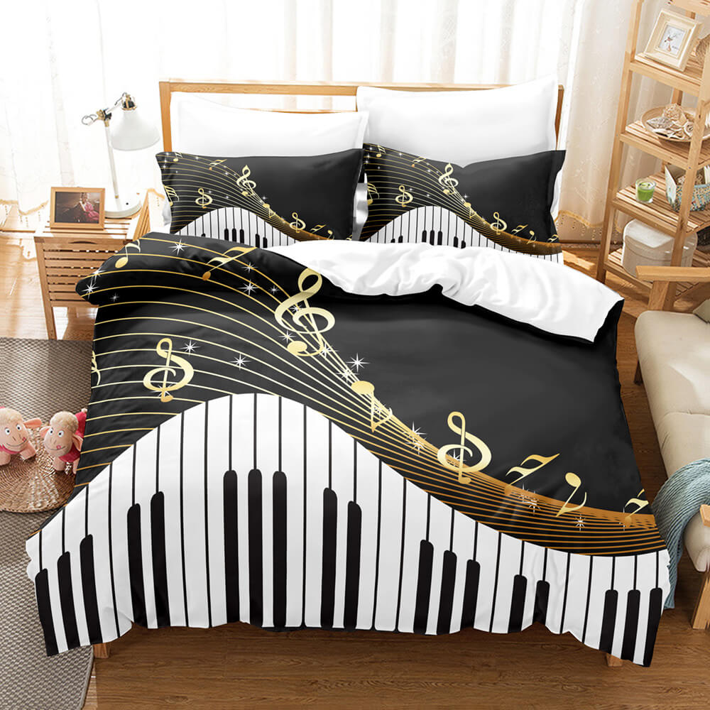 Music Note Bedding Sets Musical Theme Quilt Cover (Online Order Only)