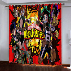 My Hero Academia Pattern Curtains Blackout Window Drapes (Online Order Only)