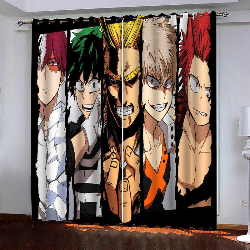 My Hero Academia Pattern Curtains Blackout Window Drapes (Online Order Only)