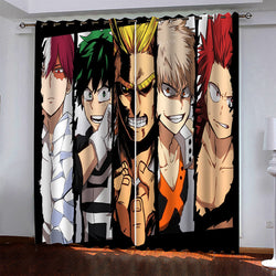 My Hero Academia Pattern Curtains Blackout Window Drapes (Online Order Only)