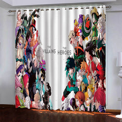 My Hero Academia Pattern Curtains Blackout Window Drapes (Online Order Only)