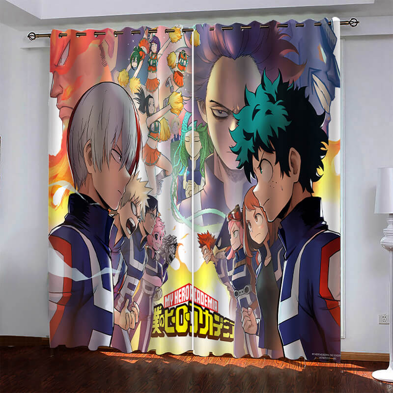 My Hero Academia Pattern Curtains Blackout Window Drapes (Online Order Only)