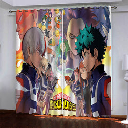 My Hero Academia Pattern Curtains Blackout Window Drapes (Online Order Only)