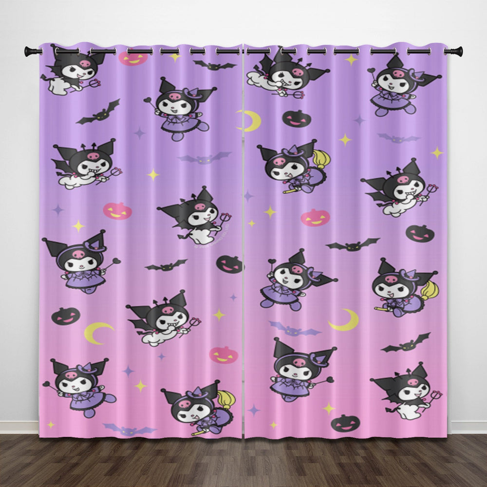 My Melody Kuromi Curtains Pattern Blackout Window Drapes (Online Order Only)