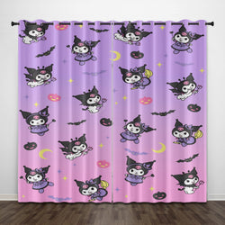 My Melody Kuromi Curtains Pattern Blackout Window Drapes (Online Order Only)