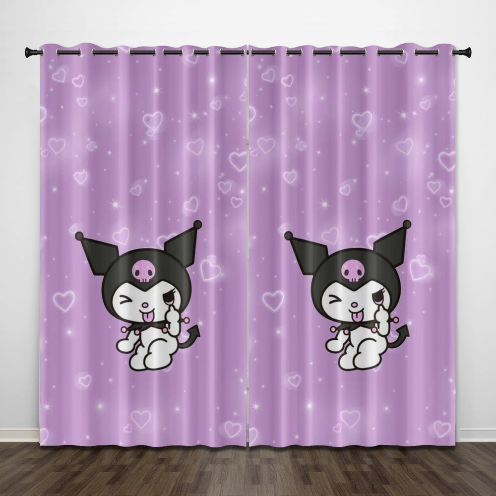 My Melody Kuromi Curtains Pattern Blackout Window Drapes (Online Order Only)