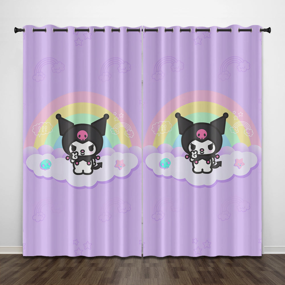 My Melody Kuromi Curtains Pattern Blackout Window Drapes (Online Order Only)