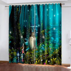 My Neighbour Totoro Curtains Pattern Blackout Window Drapes (Online Order Only)
