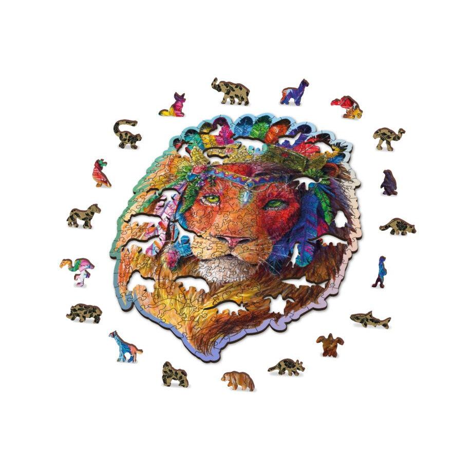 Mystic Lion 250 Piece Wood Jigsaw Puzzle Wooden City (ONLINE ORDER ONLY)