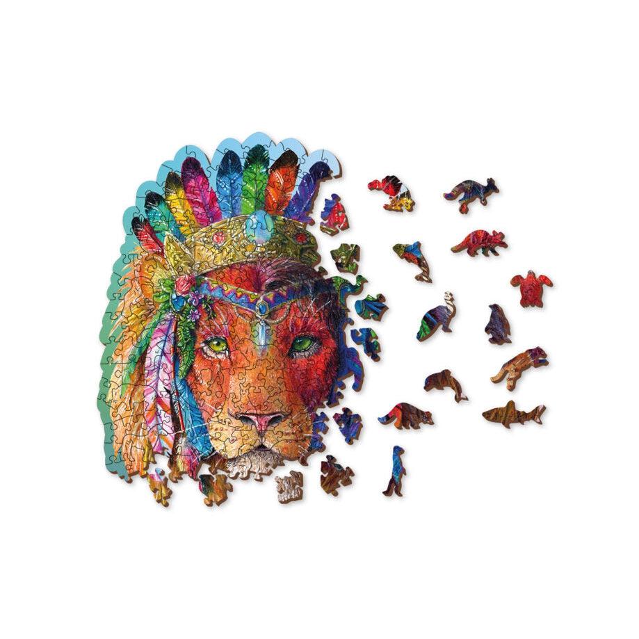 Mystic Lion 250 Piece Wood Jigsaw Puzzle Wooden City (ONLINE ORDER ONLY)