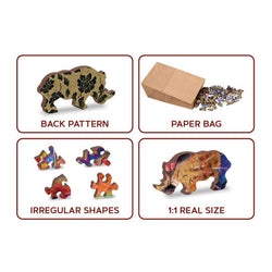 Mystic Lion 250 Piece Wood Jigsaw Puzzle Wooden City (ONLINE ORDER ONLY)