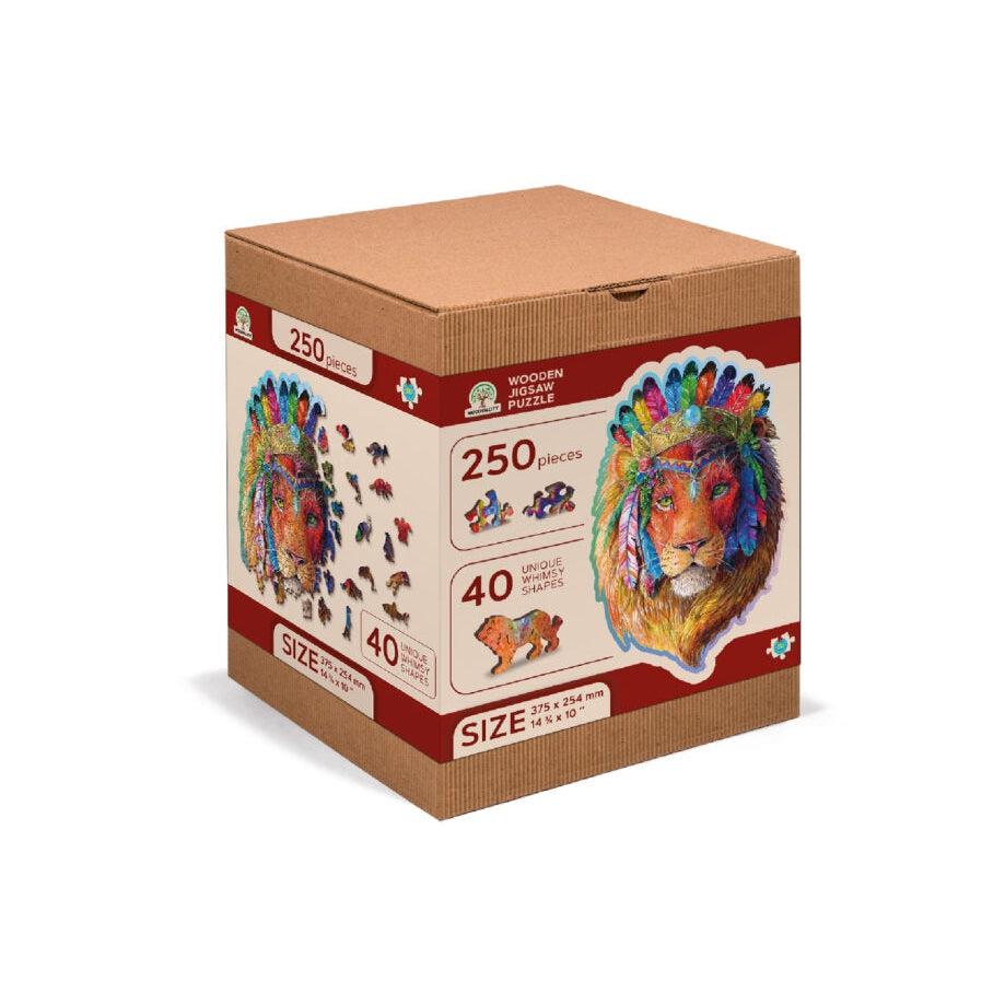 Mystic Lion 250 Piece Wood Jigsaw Puzzle Wooden City (ONLINE ORDER ONLY)