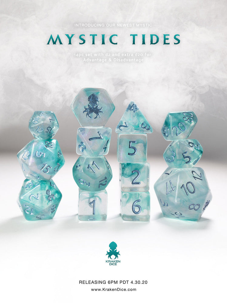 Kraken Dice Mystic 14pc Polyhedral Dice Set (ONLINE ORDER ONLY)
