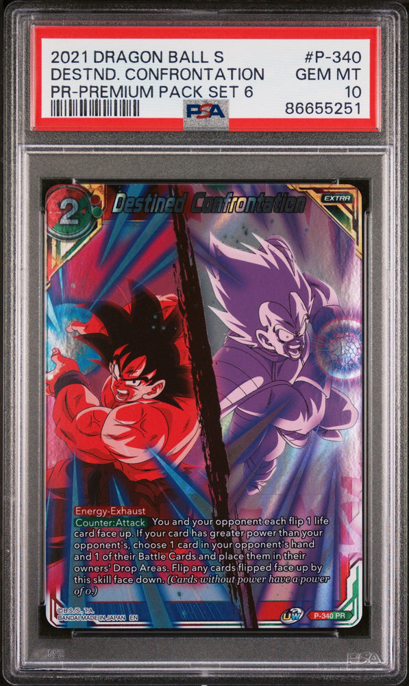 2021 DRAGON BALL SUPER DESTND. CONFRONTATION #P-340 - PSA 10 (Online Order Only)