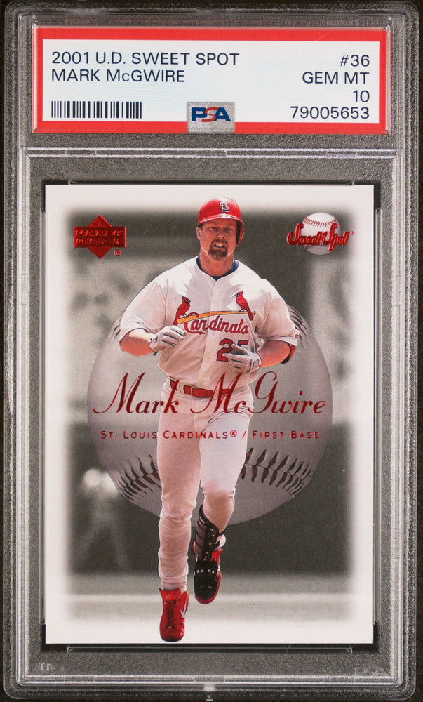 2001 UPPER DECK SWEET SPOT MARK McGWIRE  #36 - PSA 10 (Online Order Only)