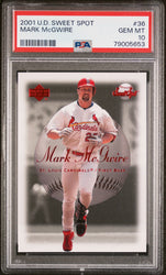2001 UPPER DECK SWEET SPOT MARK McGWIRE  #36 - PSA 10 (Online Order Only)