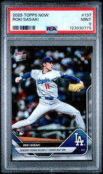 Graded 2025 Topps Now Roki Sasaki #137 Rookie RC Baseball Card PSA 9 Mint (ONLINE ORDER ONLY)