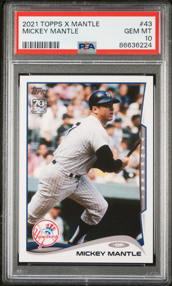 2021 TOPPS X MICKEY MANTLE COLLECTION #43 - PSA 10 (Online Order Only)
