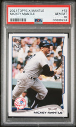 2021 TOPPS X MICKEY MANTLE COLLECTION #43 - PSA 10 (Online Order Only)