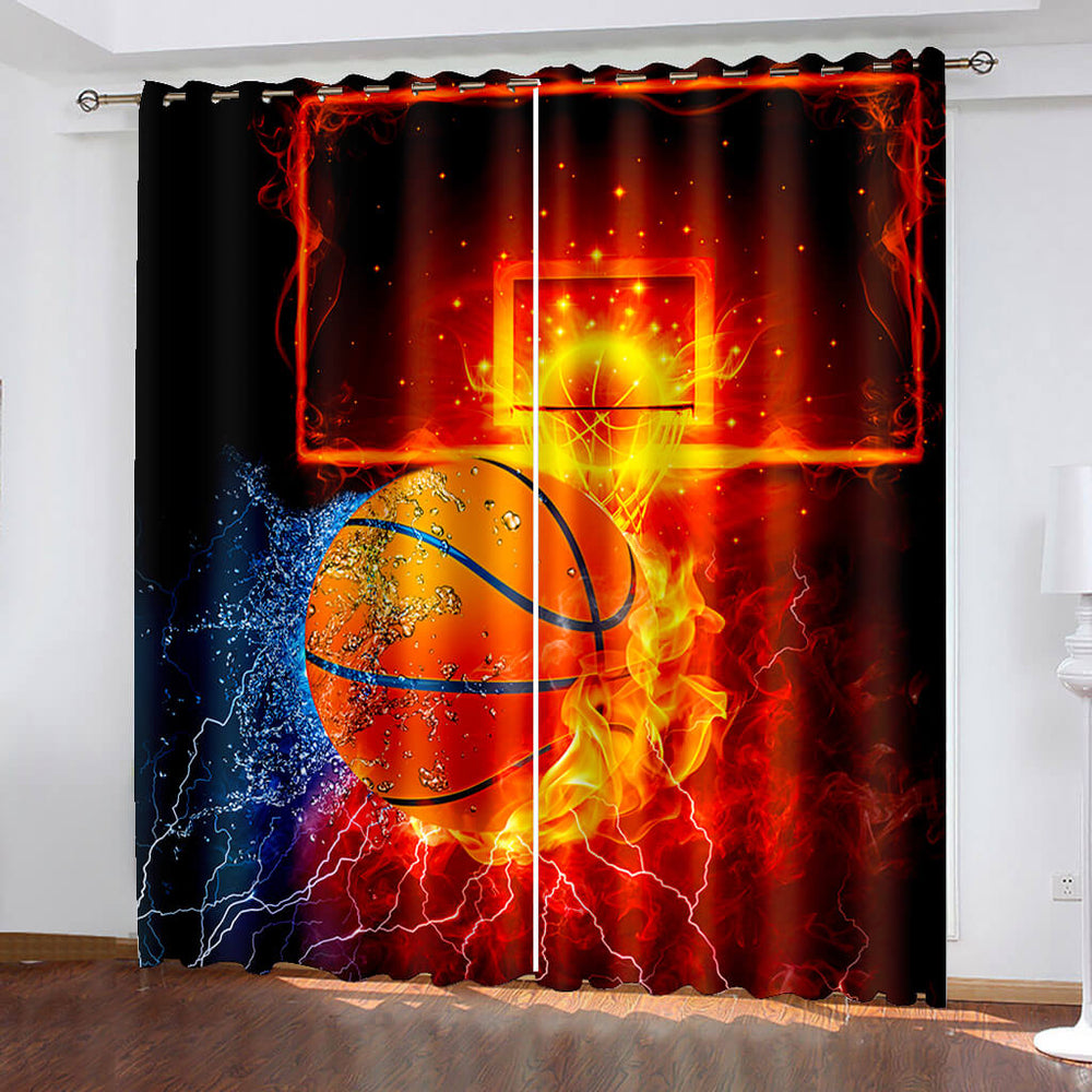 NBA Basketball Curtains Blackout Window Drapes (Online Order Only)