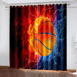 NBA Basketball Curtains Blackout Window Drapes (Online Order Only)