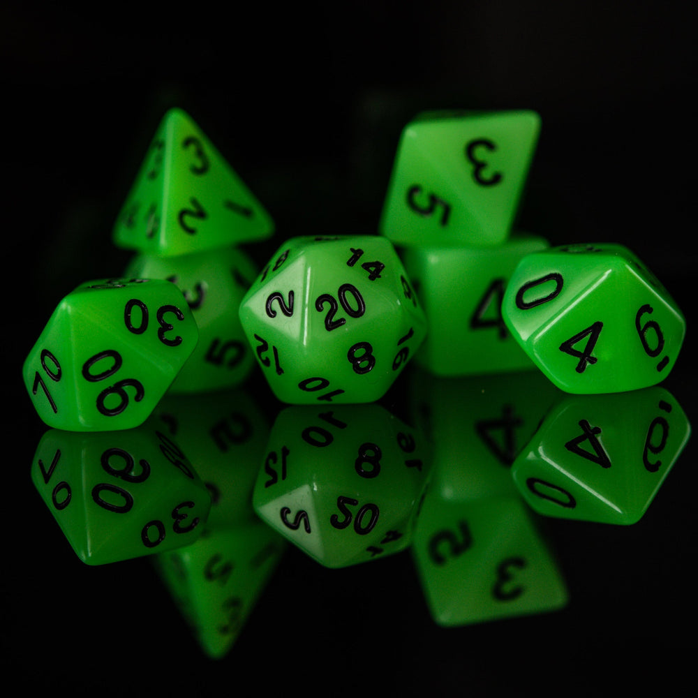 Neon Green Acrylic Dice Set (ONLINE ORDER ONLY)