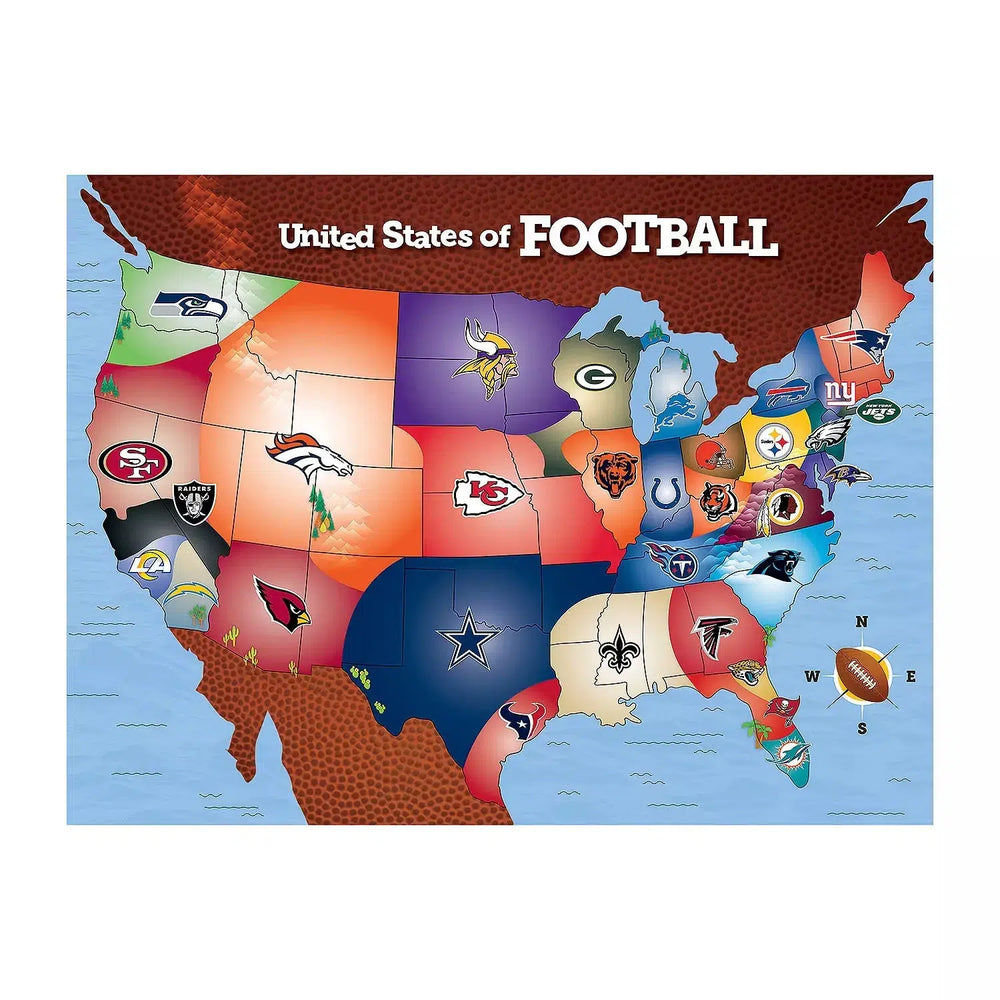 NFL Football Map 500 Piece Jigsaw Puzzle MasterPieces (ONLINE ORDER ONLY)