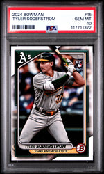 Graded 2024 Topps Bowman Tyler Soderstrom #15 Rookie RC Baseball Card PSA 10 Gem Mint (ONLINE ORDER ONLY)