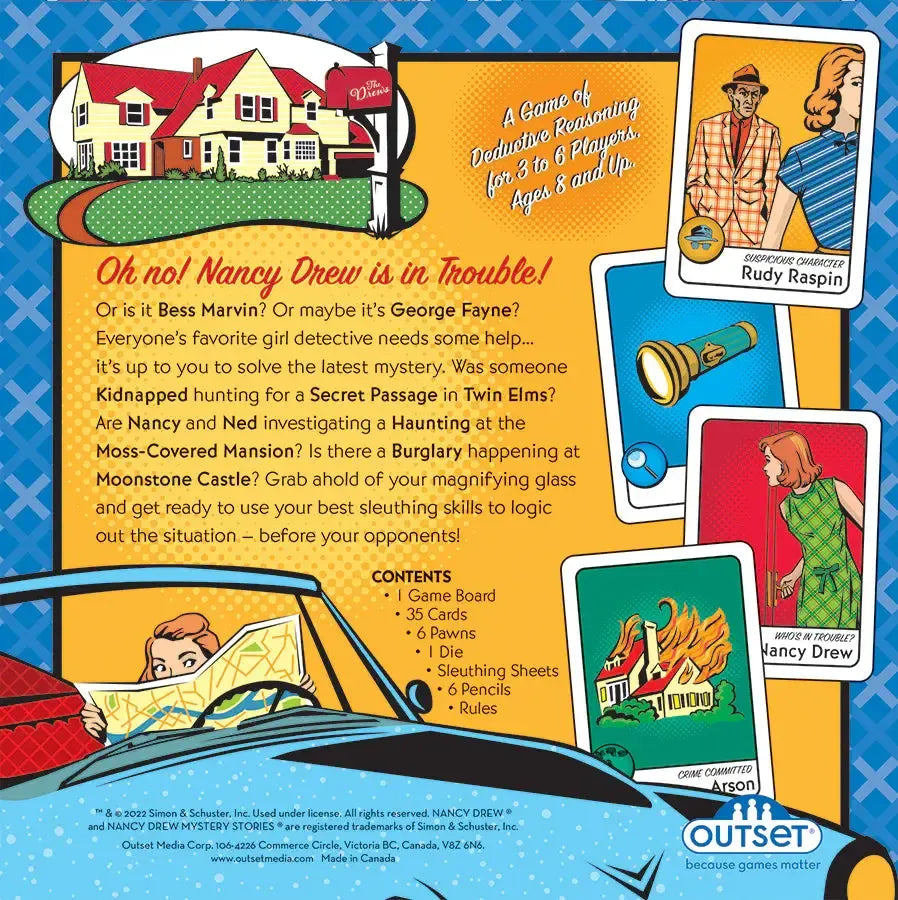 Nancy Drew Mysteries - A Sleuthing Skills Board Game - Outset (ONLINE ORDER ONLY)
