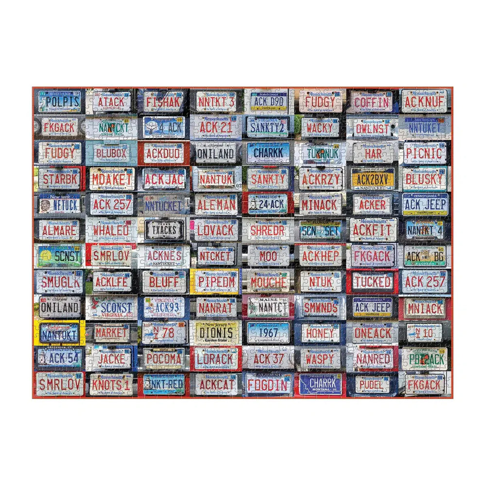 Nantucket License Plates 1000 Piece Jigsaw Puzzle Galison (ONLINE ORDER ONLY)