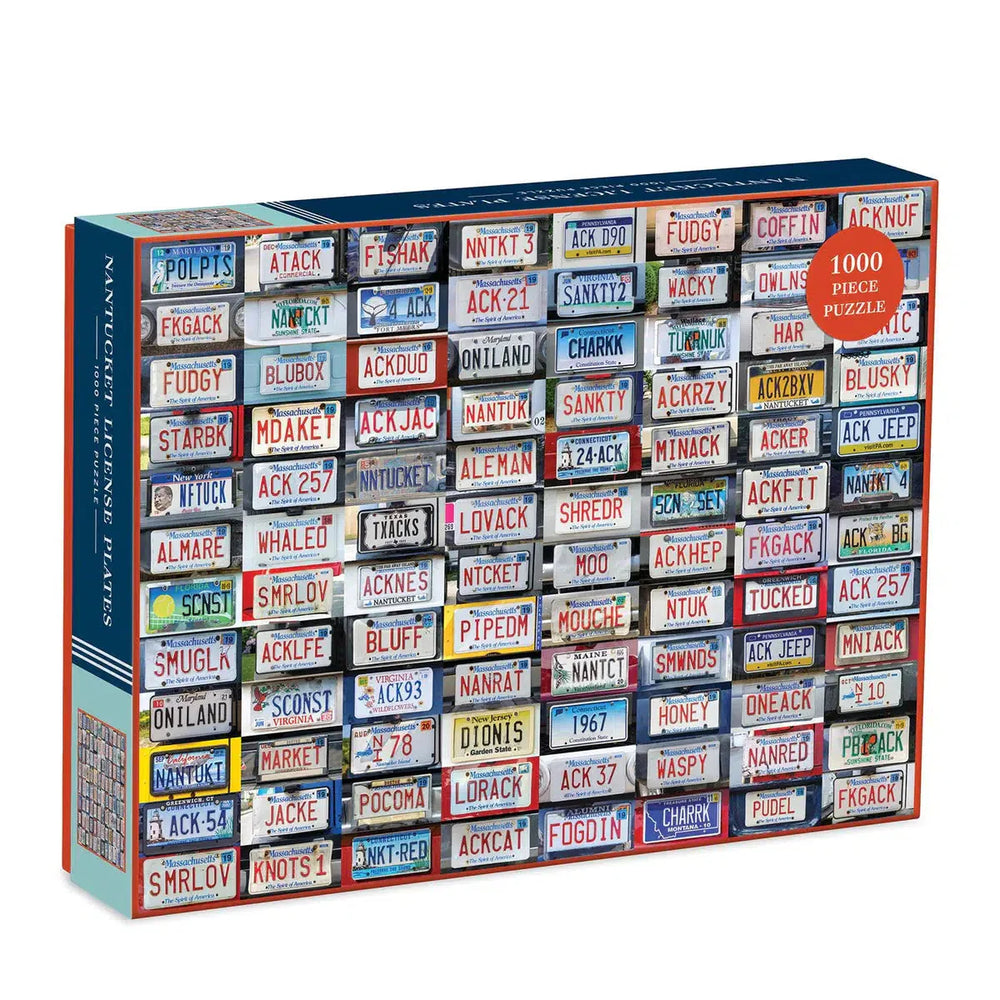 Nantucket License Plates 1000 Piece Jigsaw Puzzle Galison (ONLINE ORDER ONLY)