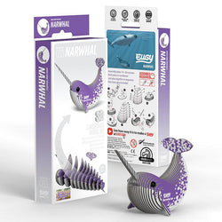 Narwhal 3D Cardboard Model Kit Eugy (ONLINE ORDER ONLY)