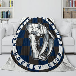 Nashville Predators Blanket Flannel Throw Kids Room Decoration (Online Order Only)